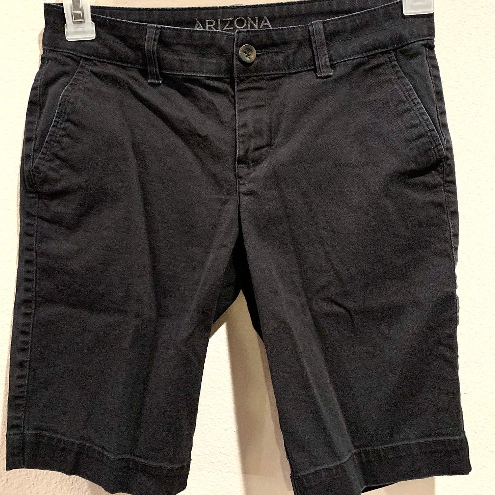 Black fabric modest shorts
